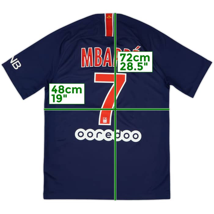 2018-19 Paris Saint-Germain Home Shirt Mbappe #7 - 9/10 - (S)