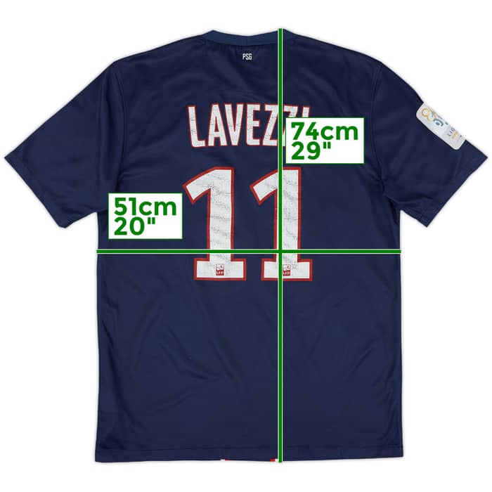 2012-13 Paris Saint-Germain Home Shirt Lavezzi #11 - 5/10 - (M)