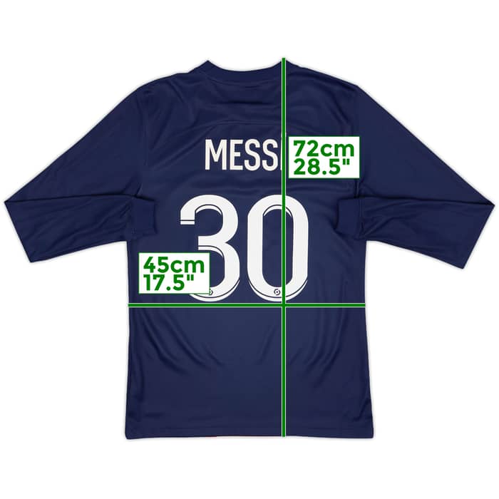2022-23 Paris Saint-Germain Home L/S Shirt Messi #30 - 8/10 - (S)