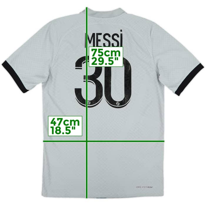 2022-23 Paris Saint-Germain Authentic Away Shirt Messi #30 - 10/10 - (S)