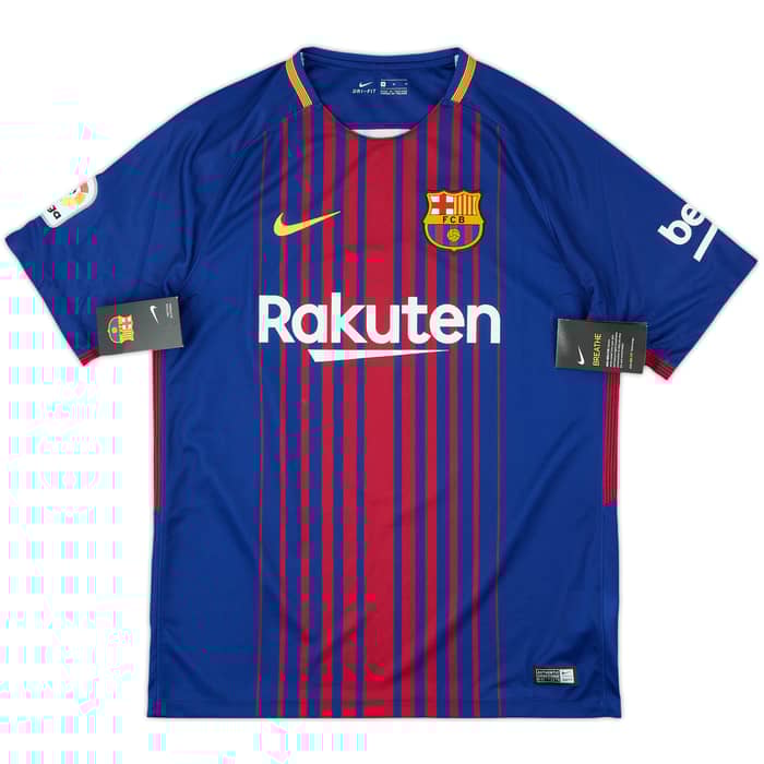 2017-18 Barcelona Home Shirt Suarez #9 (M)
