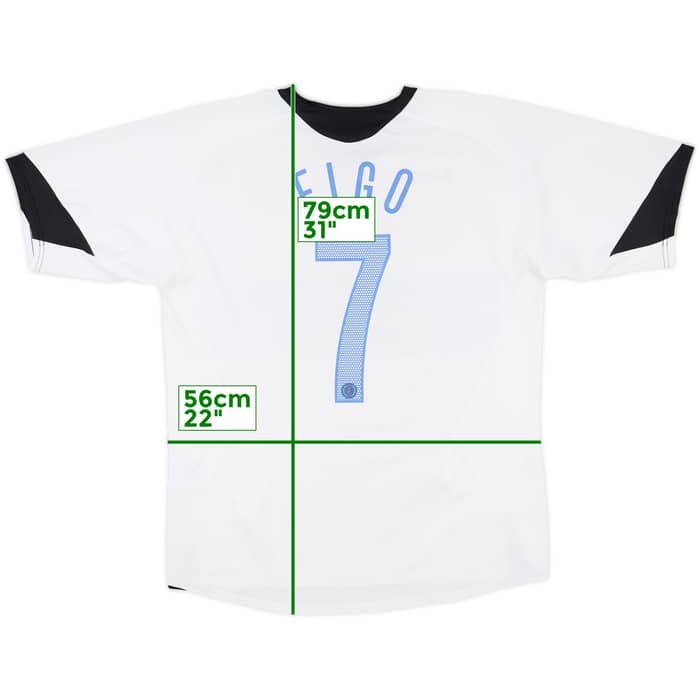 2005-06 Inter Milan Away Shirt Figo #7 - 7/10 - (L)