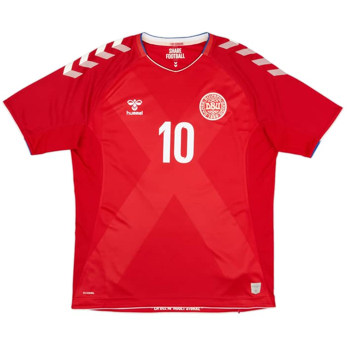 2018-19 Denmark Home Shirt Eriksen #10 - 9/10 - (XL)