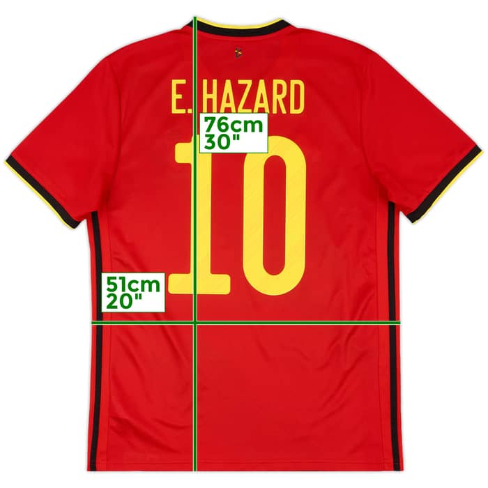 2020-21 Belgium Home Shirt E.Hazard #10 - 8/10 - (M)