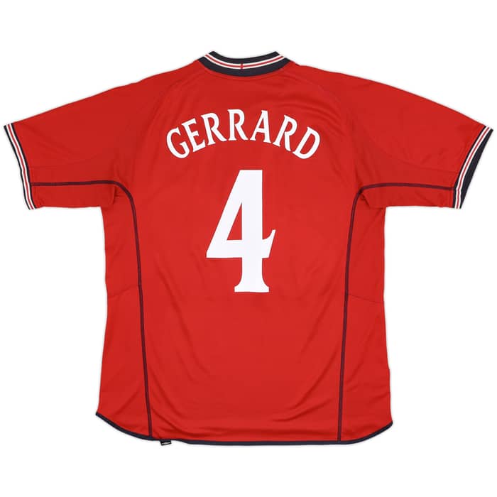 2002-04 England Away Shirt Gerrard #4 - 6/10 - (L)