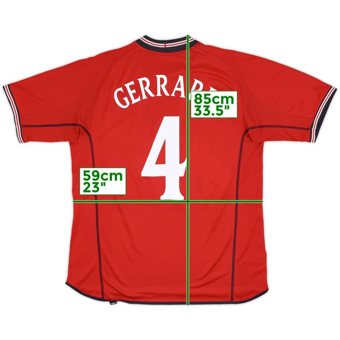 2002-04 England Away Shirt Gerrard #4 - 6/10 - (L)