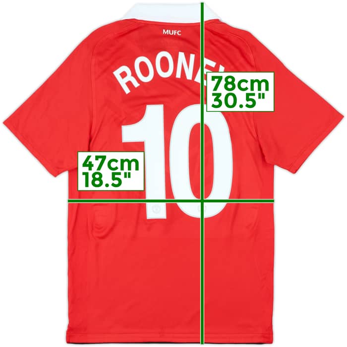 2010-11 Manchester United Home Shirt Rooney #10 (S)