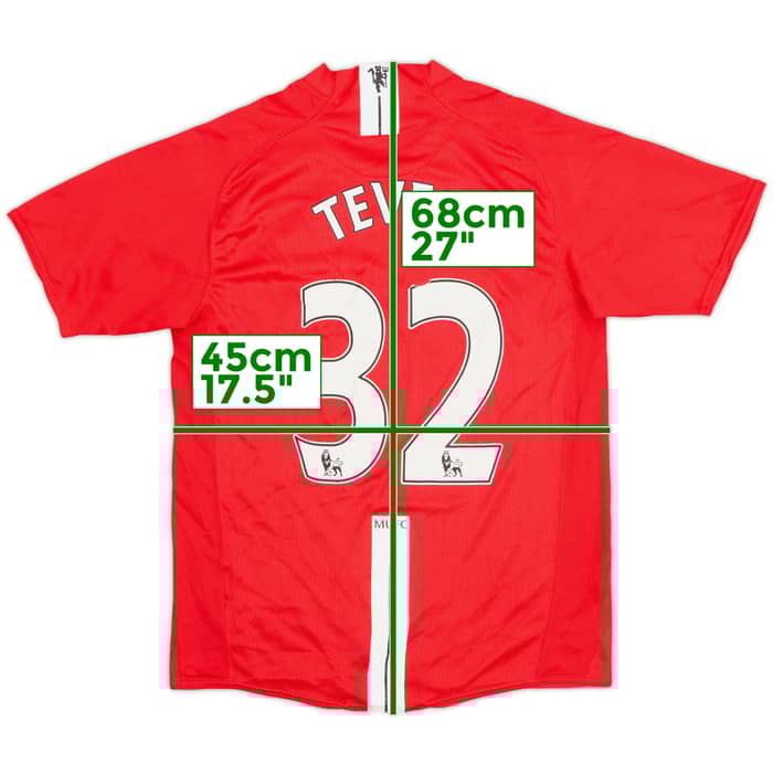 2007-09 Manchester United Home Shirt Tevez #32 - 5/10 - (S)