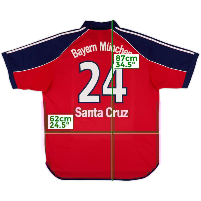 1999-01 Bayern Munich Home Shirt Santa Cruz #24 - 9/10 - (XL)