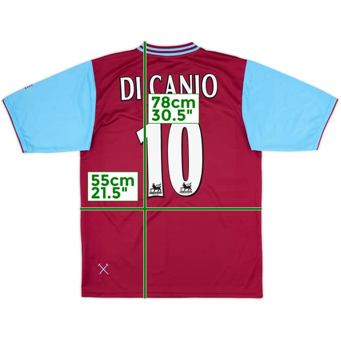 2001-03 West Ham Home Shirt Di Canio #10 - 8/10 - (M)