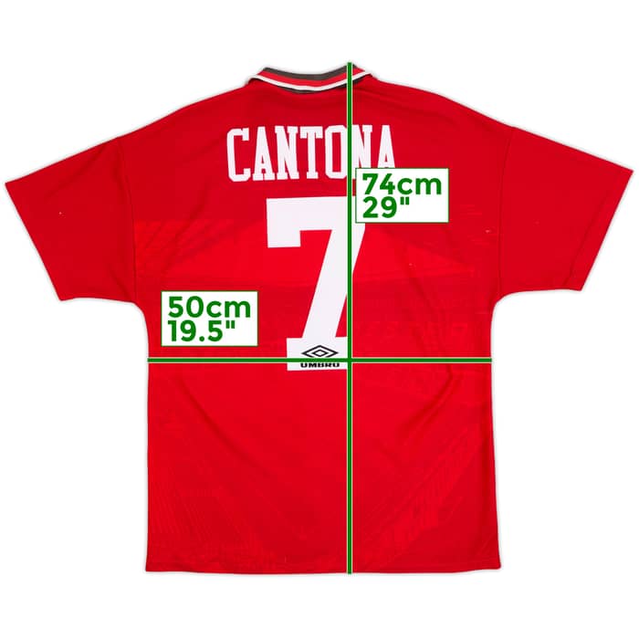 1994-96 Manchester United Home Shirt Cantona #7 - 8/10 - (M)