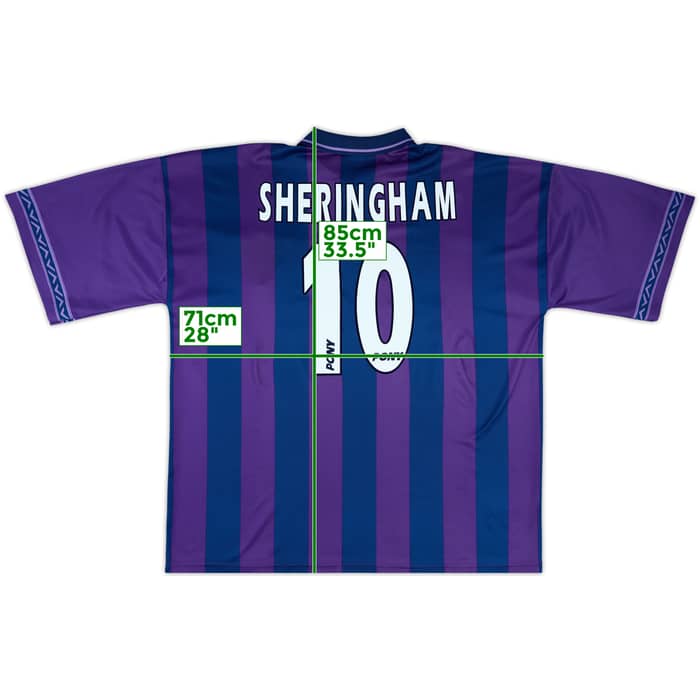 1995-97 Tottenham Away Shirt Sheringham #10 - 8/10 - (XXL)