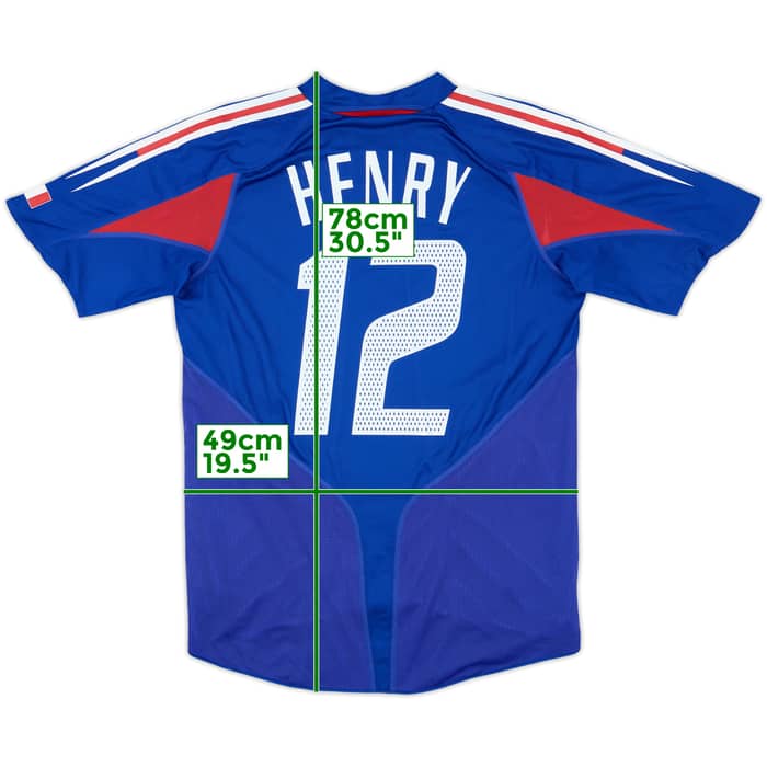 2004-06 France Player Issue Home Shirt Henry #12 - 8/10 - (M)