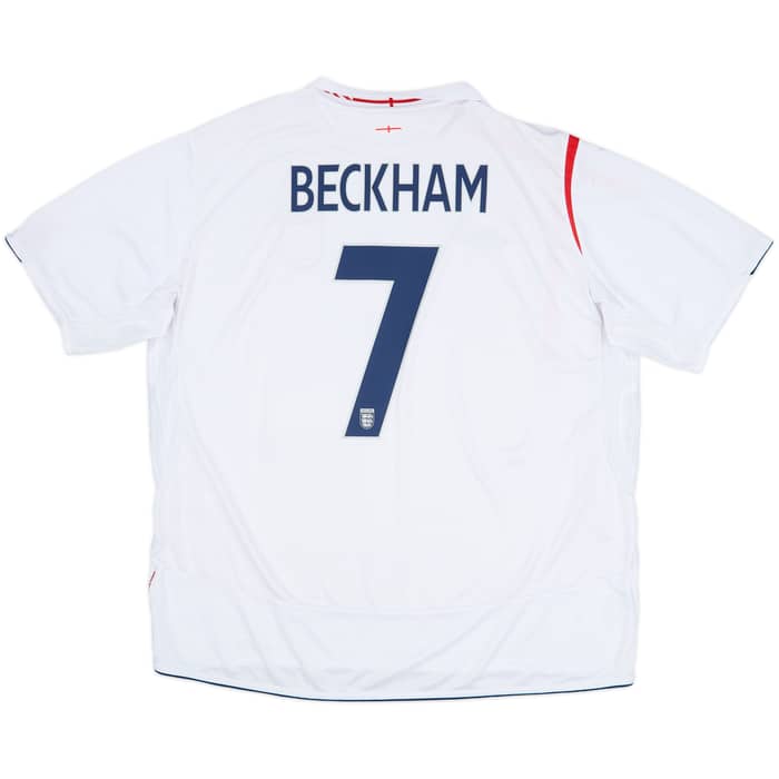 2005-07 England Home Shirt Beckham #7 - 6/10 - (3XL)
