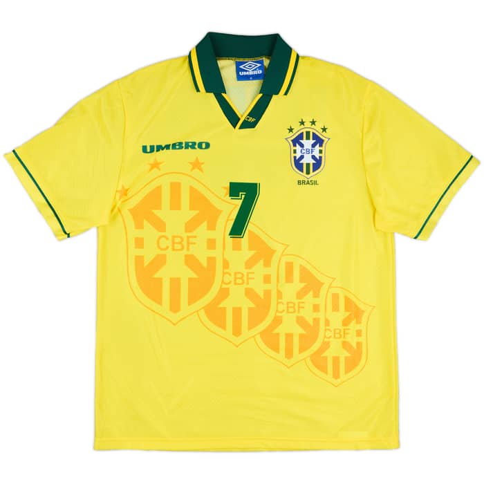 1994 Brazil Home Shirt Bebeto #7 - 8/10 - (M)