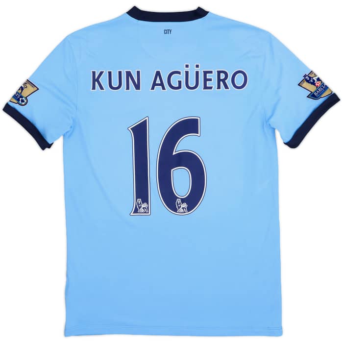 2014-15 Manchester City Home Shirt Kun Aguero #16 - 7/10 - (M)