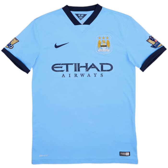 2014-15 Manchester City Home Shirt Kun Aguero #16 - 7/10 - (M)