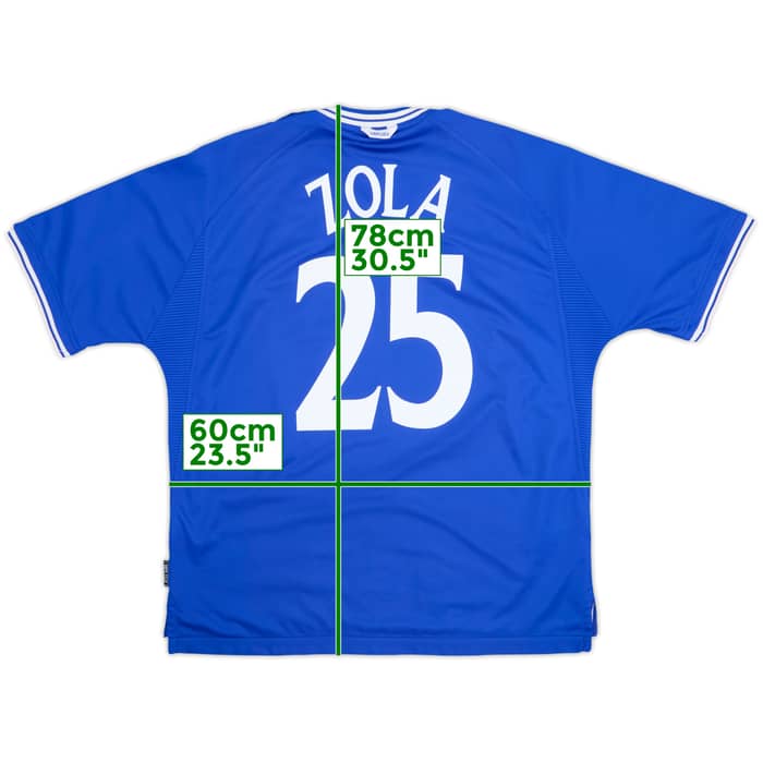 1999-01 Chelsea Home Shirt Zola #25 - 8/10 - (XXL)