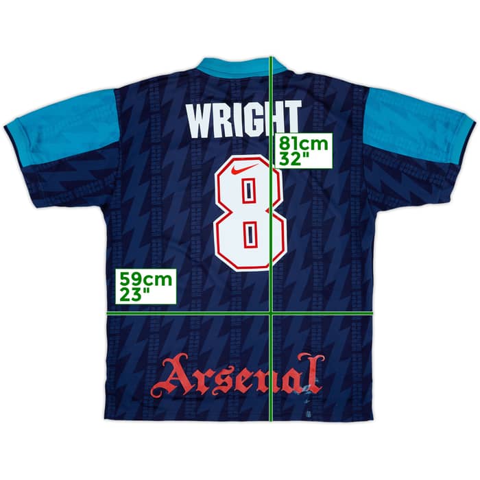 1994-95 Arsenal Away Shirt Wright #8 - 5/10 - (XL)
