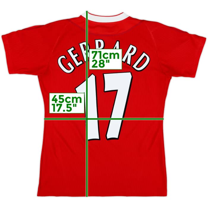 2002-04 Liverpool Home Shirt Gerrard #8 - 8/10 - (Women's S)