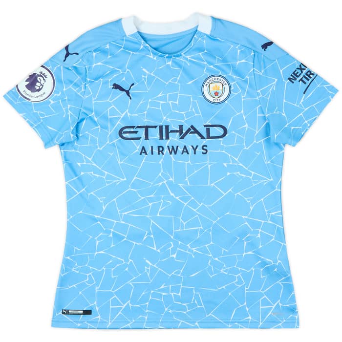 2021-22 Manchester City Home Shirt Mahrez #26 - 9/10 - (Women's M)