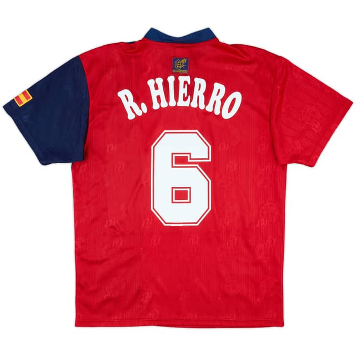 1996-98 Spain Home Shirt R.Hierro #6 - 9/10 - (M)