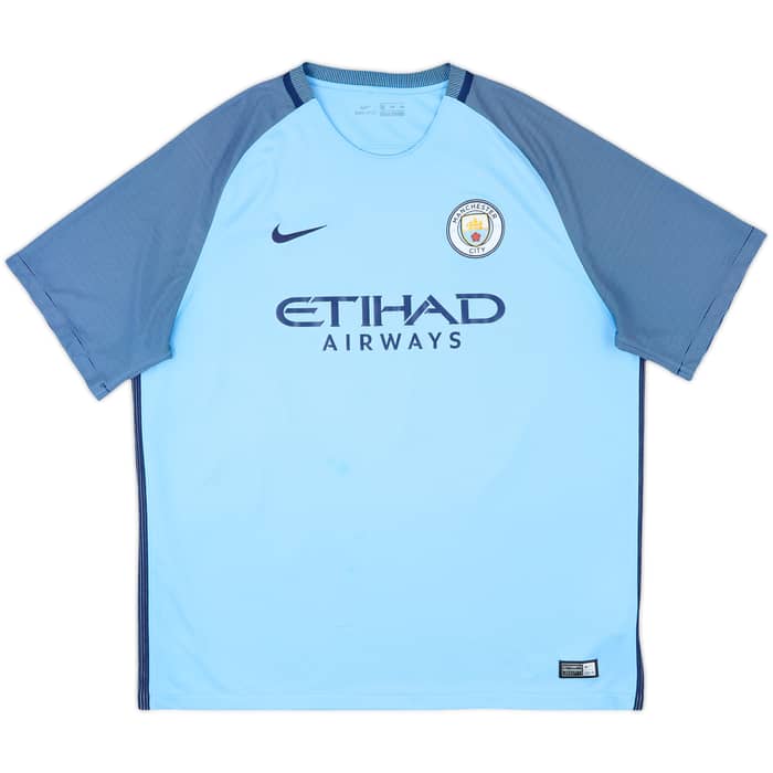 2016-17 Manchester City Home Shirt Kun Aguero #10 - 7/10 - (XXL)