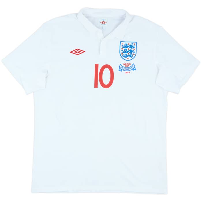 2009-10 England 'South Africa' Home Shirt Rooney #10 - 8/10 - (L)