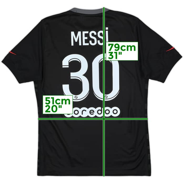 2021-22 Paris Saint-Germain Third Shirt Messi #30 - 9/10 - (M)