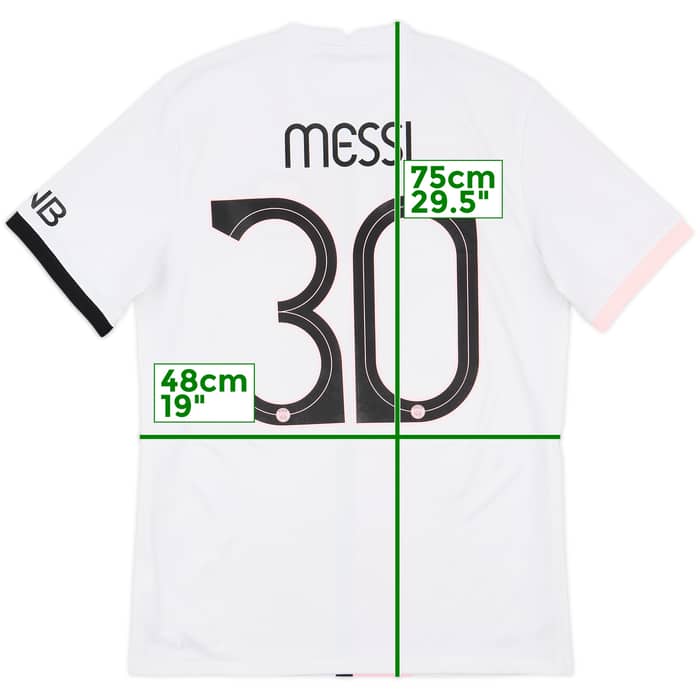 2021-22 Paris Saint-Germain Away Shirt Messi #30 - 6/10 - (M)
