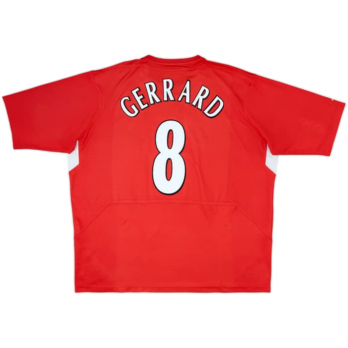 2004-06 Liverpool Home Shirt Gerrard #8 - 7/10 - (XXL)