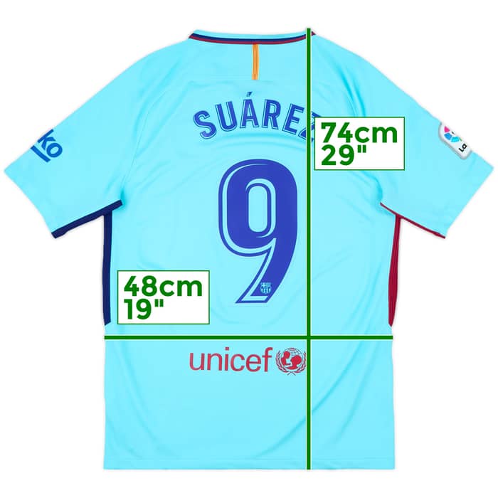 2017-18 Barcelona Away Shirt Suarez #9 - 8/10 - (M)