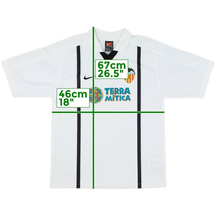 2000-01 Valencia Home Shirt - 6/10 - (L.Boys)