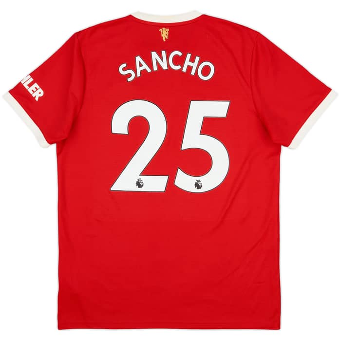2021-22 Manchester United Home Shirt Sancho #25 - 7/10 - (L)