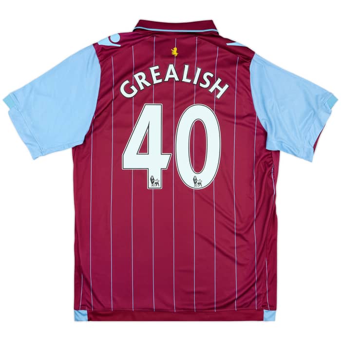 2014-15 Aston Villa Home Shirt Grealish #40 - 6/10 - (L)
