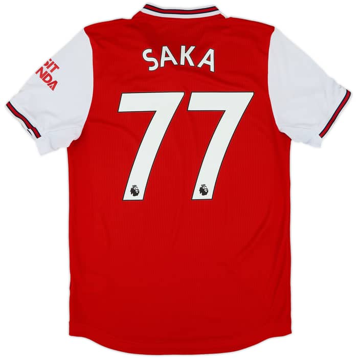 2019-20 Arsenal Authentic Home Shirt Saka #77 - 5/10 - (M)