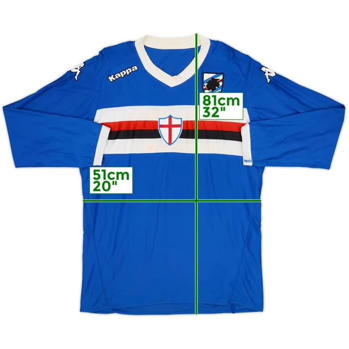 2010-11 Sampdoria Home L/S Shirt - 5/10 - (XL)