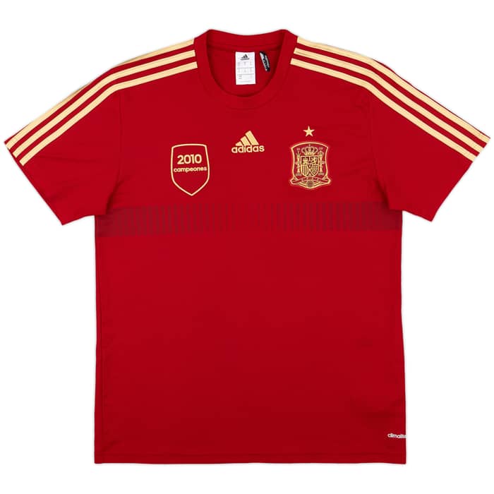 2013-14 Spain '2010 Campeones' adidas Training Shirt - 7/10 - (M)