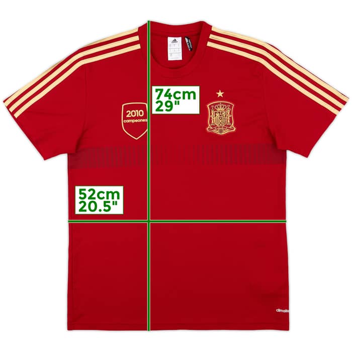2013-14 Spain '2010 Campeones' adidas Training Shirt - 7/10 - (M)