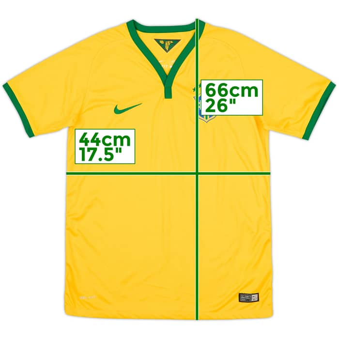 2014-15 Brazil Home Shirt - 8/10 - (L.Boys)