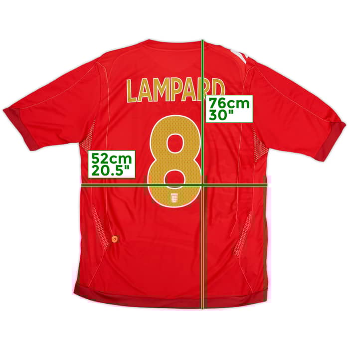 2006-08 England Away Shirt Lampard #8 - 6/10 - (L)