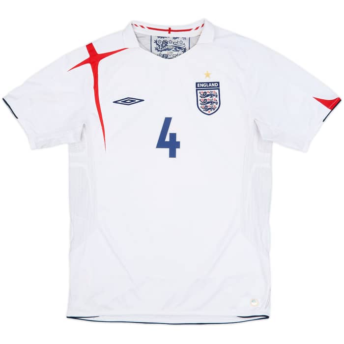 2005-07 England Home Shirt Gerrard #4 - 6/10 - (M)