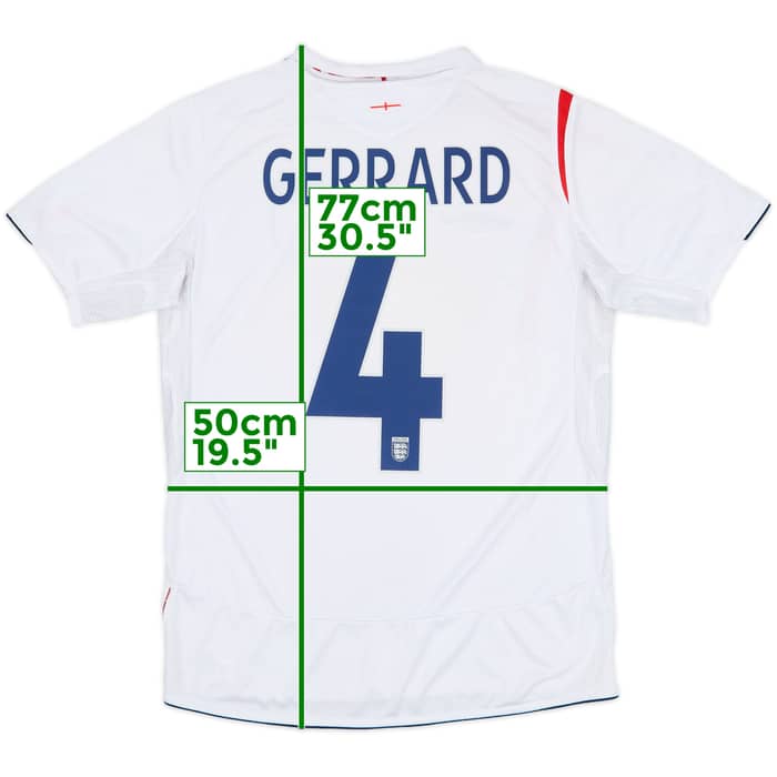 2005-07 England Home Shirt Gerrard #4 - 6/10 - (M)