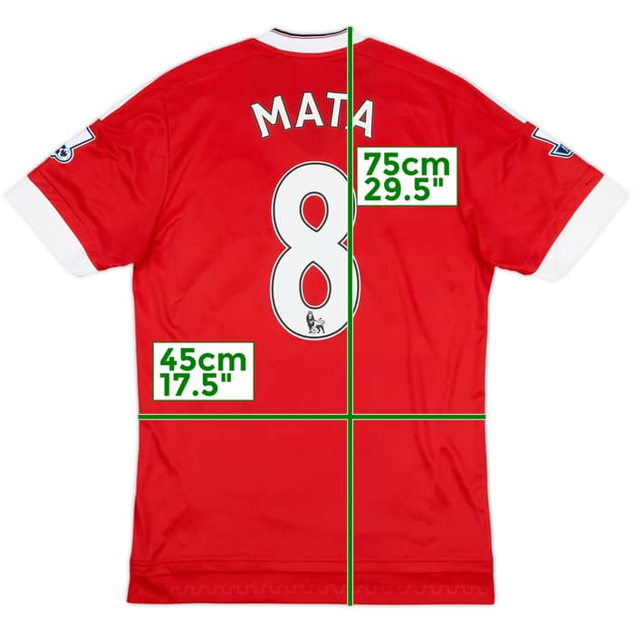 2015-16 Manchester United Home Shirt Mata #8 - 9/10 - (S)