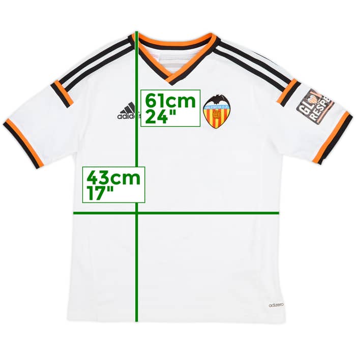 2014-15 Valencia Home Shirt #15 - 9/10 - (XL.Boys)