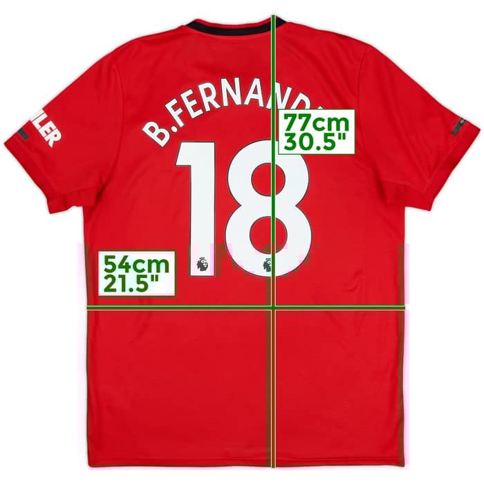 2019-20 Manchester United Home Shirt B.Fernandes #18 - 6/10 - (L)