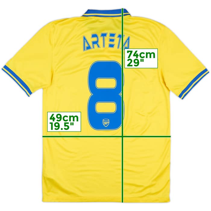 2013-14 Arsenal Away Shirt Arteta #8 - 7/10 - (M)