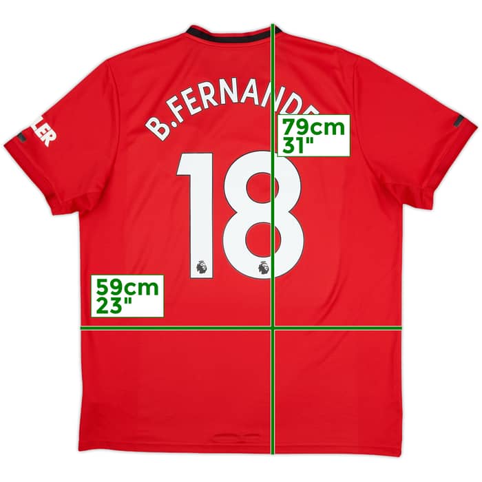 2019-20 Manchester United Home Shirt B.Fernandes #18 - 6/10 - (XL)