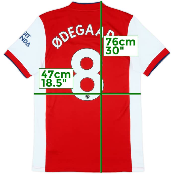 2021-22 Arsenal Home Shirt Odegaard #8 - 8/10 - (S)