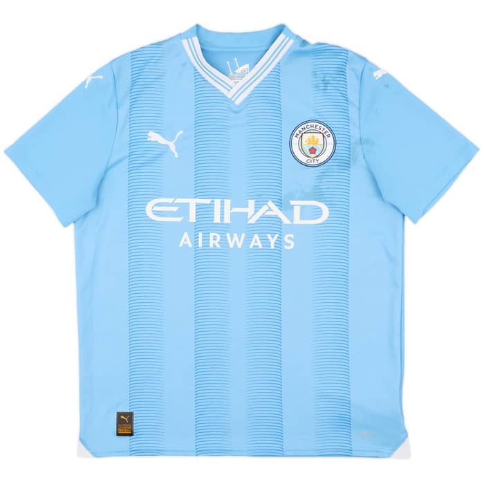 2023-24 Manchester City Home Shirt - 5/10 - (XL.Boys)